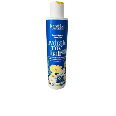 Bild av Jean &amp; Len Moisture Shampoo Aloe Vera Basil, för mycket torrt hår, ger intensivt näring och vitalisering, schampo med frisk doft utan silikoner parabener, vegan, 300 ml