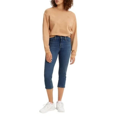 Bild av Levi&#039;s Shaping Capri Jeansshorts Lapis level, Storlek: 26, level