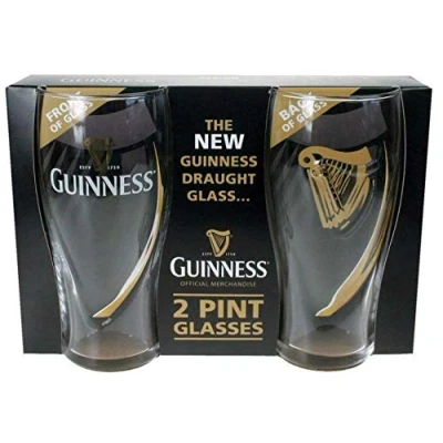 Bild av Guinness logotyp unisex pint glas transparent, glas,