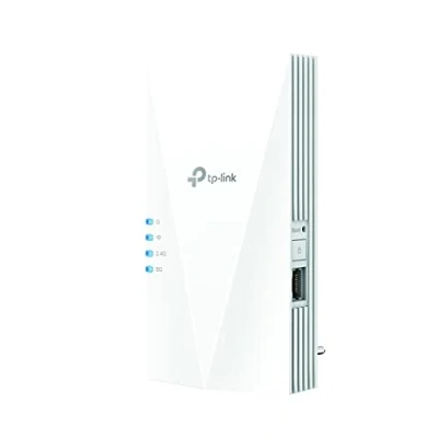 Bild av TP Link RE500X WiFi 6 WLAN Repeater AX1500(Dualband 1200MBit/s 5GHz + 300MBit/s 2,4GHz, Tri Core 1,5 GHz CPU, Gigabit port, maximal täckning, kompatibel med alla routrar) vit