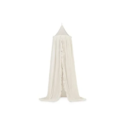 Bild av Jollein Baldakin Vintage Ruffle Nougat höjd 245 cm sänghimmel babysäng barnrum beige