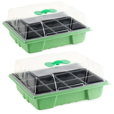 Bild av COM FOUR® 2x inomhusväxthus för odling av växter odlingskrukor 24 växtlåda hemmet växtodlingsset (Odlingsset 5)