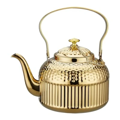 Bild av SANQIAHOME 1200ml Tekanna i rostfritt stål med infusionsanordning Guld