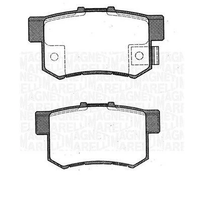 Bild av MAGNETI MARELLI 363916060461 Jeu de plaquettes frein avec indicateur d&#039;usure HONDA: CIVIC 7 Hatchback, Accord Limousine, CR V 2