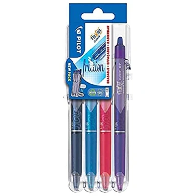 Bild av PILOT FRIXION BALL CLICKER 07 Set2Go rollerballpenna, fodral med 4 st