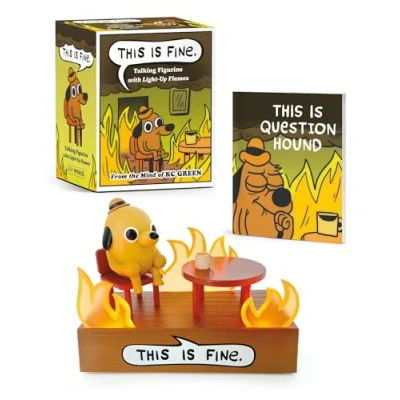 Bild av This Is Fine Talking Figurine: With Light and Sound!