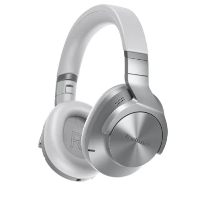 Bild av Technics EAH A800E S trådlösa hörlurar, over ear multipoint Bluetooth hörlurar med brusreducering och mikrofon, ergonomisk passform, upp till 50 timmars speltid, enkel anslutning, vikbar design,