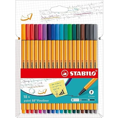 Bild av STABILO 8818 4 Fineliner, Flerfärgad, 18 stycken