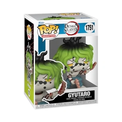 Bild av Funko POP! Animation: DS Gyutaro Demon Slayer Samlarobjekt Vinylfigur Presentidé Officiell Merchandise Leksaker för Barn &amp; Vuxna Anime Fans Modellfigur samlare och utställning