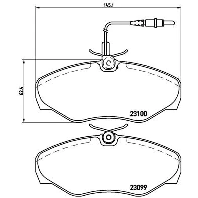 Bild av BREMBO P 68 026 Jeu de plaquettes frein contact signal d&#039;usure inclus sans accessoires RENAULT: ESPACE 3, Avantime