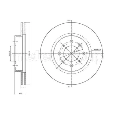 Bild av METELLI 23 0235 Disque de frein 262,0 21,0 4 64,1 ventilé HONDA: Concerto 3/5 portes, Berline, ROVER: 200 Cabriolet