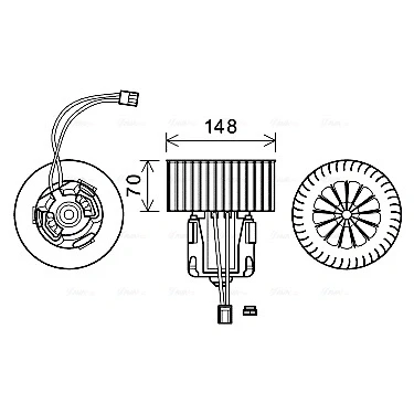 Bild av PRASCO BW8539 Moteur électrique, pulseur d&#039;air habitacle