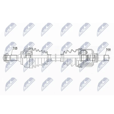Bild av NTY NPW CT 103 Arbre de transmission Essieu avant gauche CITROËN: C3 Aircross 2