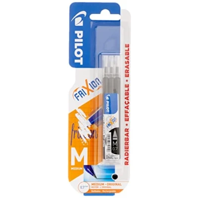 Bild av Pilotpåfyllningar för Frixion Clicker Rollerball 0,5 mm ljusblå, 3 pack 0.7 Svart