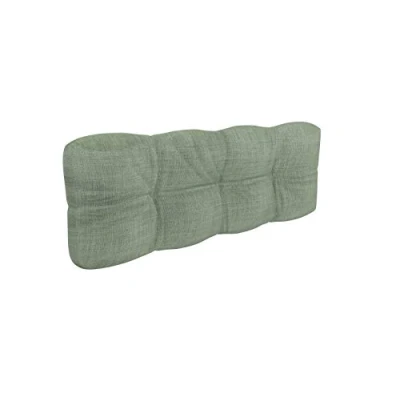 Bild av POKAR pallkudde ryggdyna/ryggstöd 120x40cm med vacker vaddering, pallfyllning, pallsoffa, för inomhus och utomhus, utan pallar, grön