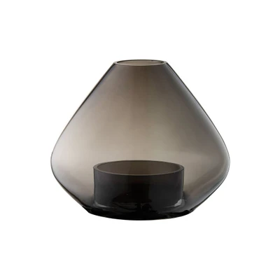 Bild av AYTM Lykta Uno, vas, rökgrå, Ø 14 cm, höjd 11 glas