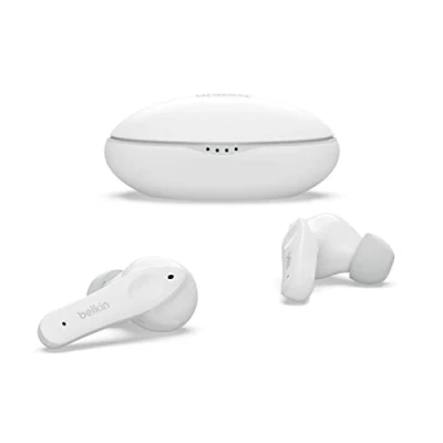 Bild av Belkin SOUNDFORM True Wireless hörlurar för barn, 85 dB begränsning skydd av hörseln, online utbildning, skola, IPX5 klassificerad, Vit, en storlek, PAC003