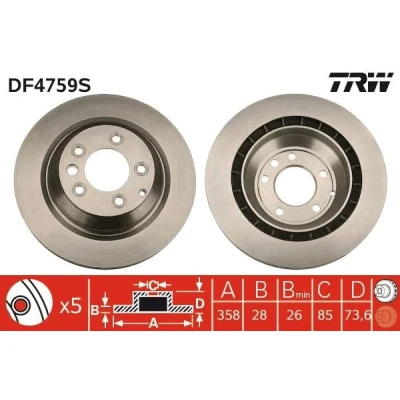 Bild av Bromsskiva TRW DF4759S