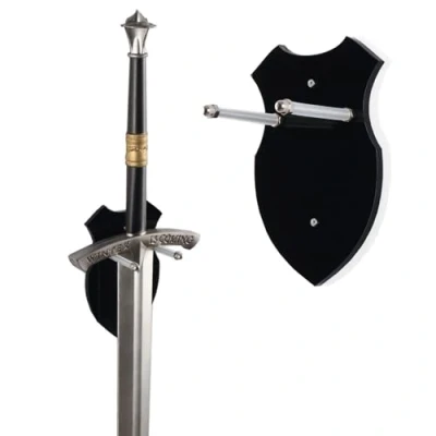 Bild av WANLIAN Svärdfäste väggfäste väggsvärd display väggkrok hachackeyblade dolk svärd vägghängare ingen vertikal skärm (svart 1 set)
