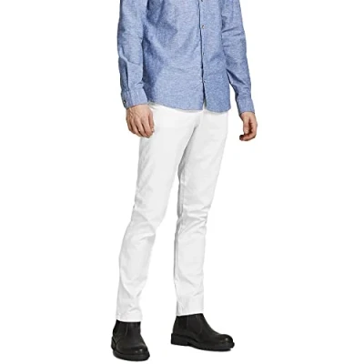 Bild av JACK &amp; JONES herr chinos byxor Jpstmarco Jjbowie Sa Noos, Vit, 29W / 34L