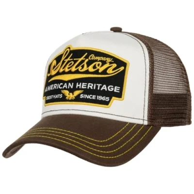 Bild av Stetson American Heritage Trucker Cap One Size 5661 cm Basekeps i amerikansk stil Snapback keps med luftig nätinsats Nätkeps sommar/vinter brun basebollkeps, 67 original, En Storlek