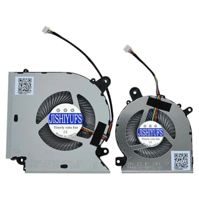 Bild av JISHIYUFS Ny CPU+GPU kylfläkt för MSI Katana GF76 Pulse GL76 MS 17L1 GF66 11UC GL66 11UEK 1581 Series PABD08008SH N459 PAAD06015SL N460 DC5V 0 .6A