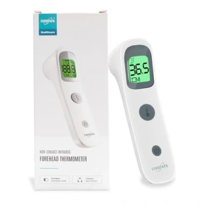 Bild av EUROPAPA Febertermometer för bebisar, barn, vuxna, infraröd panntermometer med feberalarm, C/F brytare, 30x mätt värdesminne