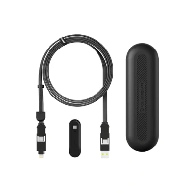 Bild av Rolling Square inCharge XL 200 cm USB C kabel, universell smartphone gåva för män, 6 i 1 laddare smartphones, teknisk pryl, svart, Lightning kabel 100 W