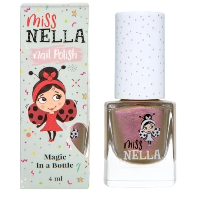 Bild av Miss Nella Cosmic Cutie Speciellt metallisk guld nagellack för barn, vattenbaserat och luktfritt som enkelt går att skala bort.