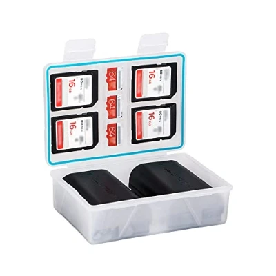 Bild av JJC Kamera Batterifodral Hållare Låda SD kort Bärförvaring för Canon LP E17 E12 E6 Fujifilm NP W126 W235 Sony FZ100 FW50 Nikon EN EL15 EL14A och TF XQD CFexpress Type B