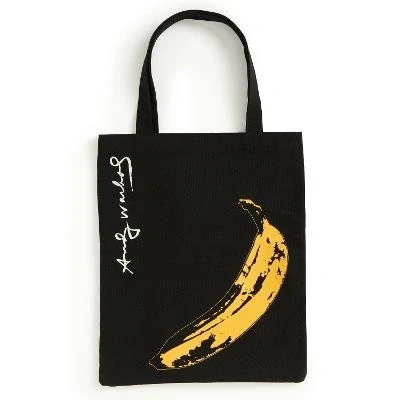 Bild av Warhol Banana Canvas Tote Bag Black