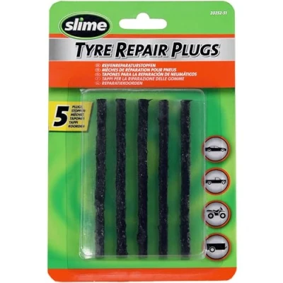 Bild av Slime 20252 51 däckreparationspluggar, för slanglösa off road däck, inklusive fyrhjulingar, gräsklippare och skottkärror, paket med 5