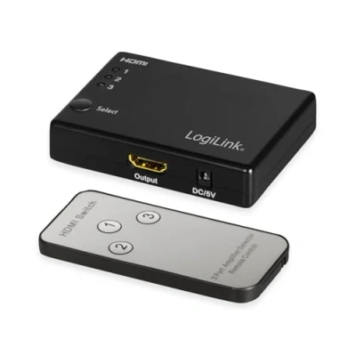 Bild av LogiLink HDMI switch 3x1 Port 1080p/60 Hz HDCP CEC RC