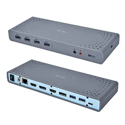 Bild av i tec USB C/A 4K dubbel display dockningsstation 2 x HDMI och displayport 5K stöd