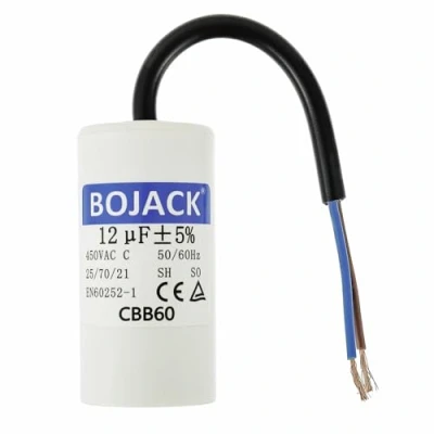 Bild av BOJACK CBB60 12uF 450 V 50/68HZ Startkondensator motorkörningskondensator mikrofaradkondensator med tråd