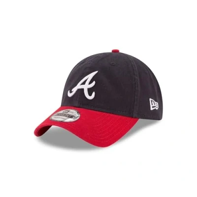 Bild av New Era MLB Blå unconstructed Keps Atlanta Braves Core Classic 9TWENTY Rep Navy/Red Dad Cap @ Hatstore