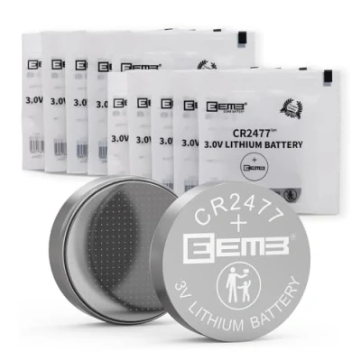 Bild av EEMB 10 pack CR2477 batteri 3 V litiumknappcellsbatterier 2 477 DL2477, ECR2477 för elektroniskt ljus, fjärrkontroll, nyckelring, larm, kontaktsensor, intelligenta enheter