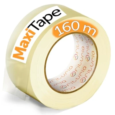 Bild av OFITURIA Förpackningstejp för förpackning av fraktkartonger, bröllop, produkt säker (48mmx160mts transparent, 1 rulle)