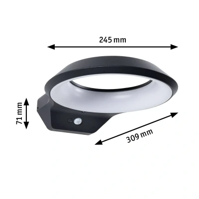 Bild av Paulmann Anela LED sensor utomhusvägglampa 2 200 K