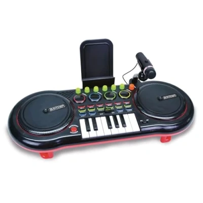 Bild av Bontempi 18 1000 showtime scene mikrofon (2 mikrofoner) GrooveMaster: DJ mixer med och MP3 anslutning för blivande DJs, 535 x 230 220 mm, flerfärgad, 53,5 23 22 cm