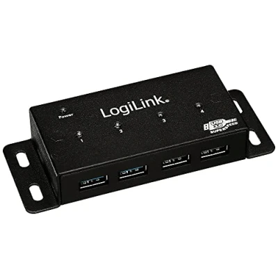 Bild av LogiLink UA0149 USB 3.0 HUB 4 port, metall, inkl. power display