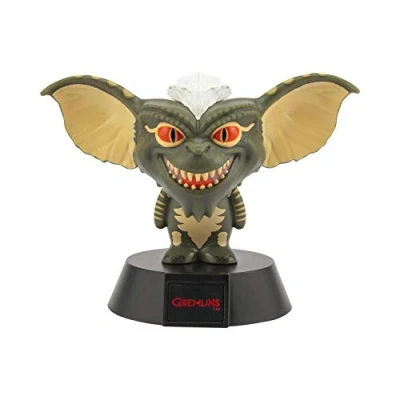 Bild av Paladone Gremlins 3D lampa, Icon Light Gremlin, svart, tryckt, av plast, med lysdioder, i genomskinlig kartong.