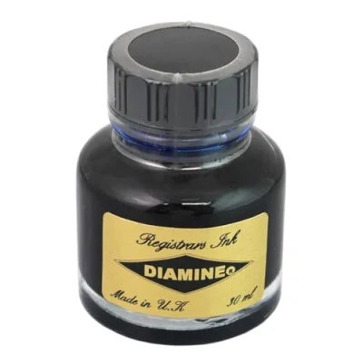 Bild av Diamine Registrars flaskbläck 30 ml blå/svart