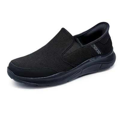 Bild av Skechers herr handsfree slipins equalizer 5.0 DRAYZE sneakers, svart nät/duraleather/svart trim, 7 UK, nät duraleather 41 EU