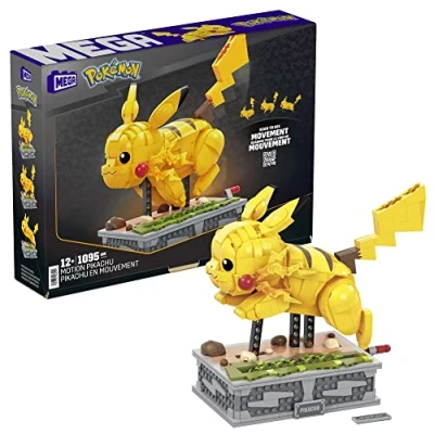 Bild av MEGA Pokémon figur, Byggleksak för vuxna, Motion Pikachu samlarföremål med mekaniserad rörelse, HGC23