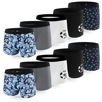 Bild av L&amp;K II 10 Boxershorts Hipster bomull för barn underkläder 1604, Flerfärgad2, 146 152