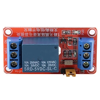 Bild av Relämodul reläkort, Keenso 1 kanal med optocoupler låg nivå utlösare expansionskort för Arduino 5 V/12 V/24 V (24 V) relä