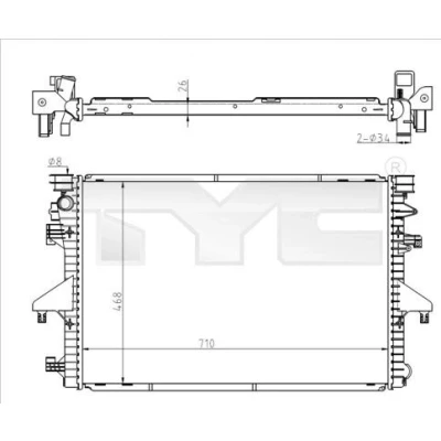 Bild av Kylare, motorkylning Tyc 737 0069