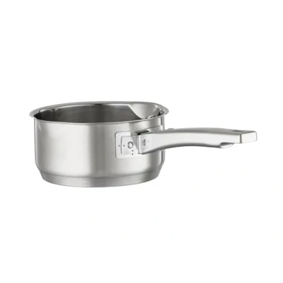 Bild av RÖSLE EXPERTISO Kastrull, högkvalitativ universell kastrull i rostfritt stål 18/10, 16 cm, handtag stål, invändig skala, induktionssäker, diskmaskinssäker, silverfärger