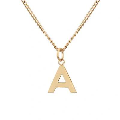 Bild av Kedja med bokstaven A Guld 18 karat Vattentät I Guldkedja för damer Z hänge Initial Letter Chain